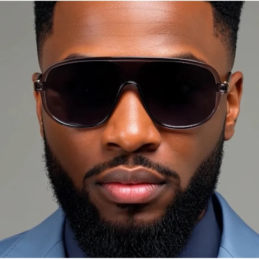 Mens‎ Designer Sunglasses Gray Frame Gray Lens Fashion Statement Gafas Humbres